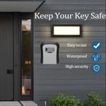 product_image_name-Generic-Heavy Duty ABS Waterproof Key Lockbox - 4-Digit Combination - Rustproof Outdoor Wall-Mount Safe Lock Box-4