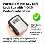product_image_name-Generic-Heavy Duty ABS Waterproof Key Lockbox - 4-Digit Combination - Rustproof Outdoor Wall-Mount Safe Lock Box-7