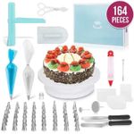 product_image_name-Generic-164 PCS Cake Decor Cake Kit Cake Decorating Stand Tools Kitchenware Bake Ware Kitchen Ware Kitchen Items Kitchen Tools-1