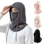 product_image_name-Generic-Outdoor Cycling Windproof Cold-proof Warm Plush Thick Neck Protection Polar Fleece Mask - Grey-2