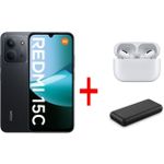 XIAOMI  Redmi 15C, 6.9'',up to 16GB Extended RAM+ 256GB Storage, Battery: 6000 mAh + FREE GIFTS -BLACK