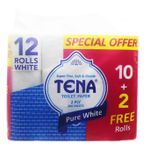 Tena Toilet Paper –  12 Rolls (Value Pack)
