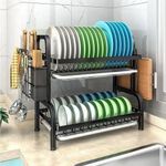 product_image_name-Generic-2 tier dish rack with cutlery holder-1