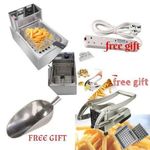 Nunix Electric Deep FRYER + FREE EXT.SOCKET,CHIPS CUTTER,SCOOPER