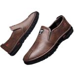 product_image_name-Fashion-Men's Formal Wedding Corporate Leather Shoes Slip On-Brown-8