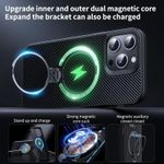 product_image_name-Generic-Black Carbon Fiber Case With Stand Ring MagSafe For IPhone 13 Pro Max - Premium Protection & Functionality-6