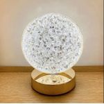 Rechargeable Touch Control + 3 colors Crystal Luxury Table Lamp For  Bedroom or Decoration light for Indoor use
