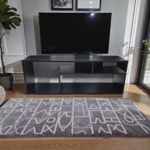 Modern TV Stand – 4 Feet, Black Finish
