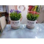 Artificial Potted Flower Décor – Modern Tabletop Floral Arrangement