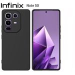 Infinix Note 50 Black soft silicone Phone Case/Cover