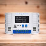 Intelligent LCD Display 12V/24V 20A PWM Solar Charge Controller Dual USB