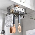 3-in-1 Hanging Under Shelf Storage Mesh – Space Saver Organizer (Black)