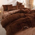 6pc Luxury designs Velvet plush Fluffy Duvet set
