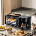 REKI 3 IN 1 BREAKFAST MAKER, TOASTER,OVEN, COFFEE MAKER