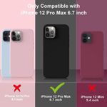 product_image_name-Generic-Compatible with iPhone 12 Pro Max Case, Liquid Silicone Case, Full Body Protective Cover, Anti-Scratch Soft Microfiber Lining, 6.7 inch-3