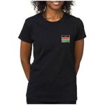 Unisex Kenya Tshirt/Kenya Flag Cool Torn Design, Black Heavy Weight T-shirt