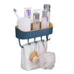 product_image_name-Generic- Rectangular Bathroom Shelf With 4Hooks &Towel Hanger-2