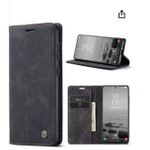 product_image_name-Generic-Oppo A3x Black Retro Flip Wallet Suede Leather Cover, Card Slots Protection, Magnetic Closure Protection, All-Round Protection with Card Holder, and Foldable Stand-2