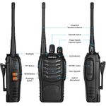 Baofeng Walkie Talkies 888S Rechargeable Long Range Professional Radio Handheld Two Way Radios Li-ion Battery and Charger Included - Pack of 2