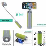 product_image_name-Generic-GREEN Multi Functional Wireless Speaker With Selfie Stick , Power Bank, Flashlight High Quality Speaker-RED-1