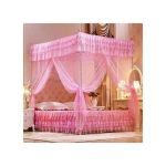 6 By 6 Pink Mosquito Net With Portable Metallic Stand