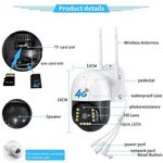 product_image_name-Generic-4G Sim card electric PTZ Rotation Full HD 1920x1080P Smart Security Camera 4 IRs Colored Night Vision Watlarm SD Card Sloterproof Motion Detection/Tracking-1