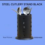Black Stainless Steel Cutlery Set Holder
