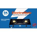 EM Electromate GS001 Two-Burner Stainless Steel Tabletop Gas Cooker with Auto Ignition
