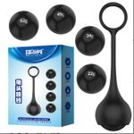 product_image_name-Generic-Black Male Glans Penis Dumbbell Exercise Trainer Training Balls-2
