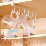 product_image_name-Generic-Under Shelf Metallic Organizer Rack with 6 Hooks (Black/White)-3