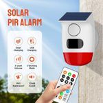 product_image_name-Generic-Solar&USB Charging  Home Security IP65 Waterproof Sound Detection 120DB Alarm 3 Working Mode Smart Remote Control-1