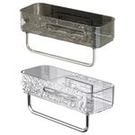 product_image_name-Generic-Ripple Seamless Rectangular Acrylic Adhesive Shelf – Transparent Wall Mounted Organizer (No Drill)-3