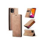 product_image_name-Caseme- Brown Soft Leather Wallet Flip Cover Case for iPhone 11 Pro Max-1