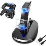 Otvo PS4 Controller Charger, 4 Controller USB Charging Station Dock