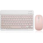 Bluetooth Keyboard And Mouse Combo Rechargeable Portable Wireless Keyboard Mouse Set For Apple IPad IPhone IOS 13 And Above Samsung Tablet Phone Smartphone Android Windows (10 Inch Blue)