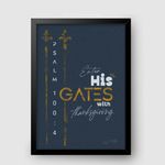 WaKi Enter His Gates With Thanksgiving Black Frame A1