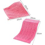 product_image_name-Generic-6Pcs Bath Towel Hand Towels Bath Sheets Towel Face Towel, Square/Rectangle Cartoon Rabbit Print Microfiber Soft Bath Feeding Washcloth 3pcs + 3Pcs-1