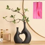 2 in 1 deco heart shaped flower vase