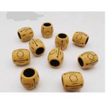 Wooden Plated Hair Beads