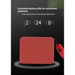 Portable Bluetooth Speaker with Multi-Function, Wireless, TF Card Support – Red