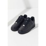 Black Force 1 sneaker leather