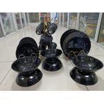 Black 24pcs  Dinnerset