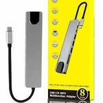 product_image_name-Generic-8 in 1 USB C Hub Multiport Adapter,MacBook ,Windows and Others Type C-2