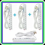 Power King 6 Way Power Extension+Free 4 Way Extension