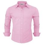 Pink Men Shirts - Long Sleeve Shirt