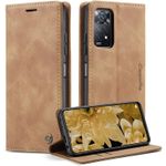 product_image_name-Caseme-For Xiaomi Redmi Note 11 Pro 5G Suede PU Leather Wallet Case Flip Folio Stand View Shock-proof Book Matte PU Cover With Card/Cash Slots Kickstand Magnetic Closure-1