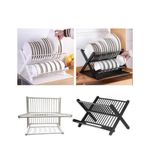 product_image_name-Generic- X Shape Foldable Dish Drainer Rack available in black and white-1