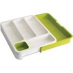product_image_name-Generic-Multi Compartment Kitchen Drawer Organizer Tray White & Green-5