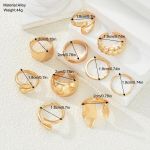 product_image_name-Homarom-Minimalist Openwork Joint Rings Jewelry Set Gift Geometric Irregular Smooth Curved Ring Set (10-Piece) -2