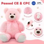 product_image_name-Generic-65cm Giant Pink Teddy Bear – Soft Plush Stuffed Toy-4